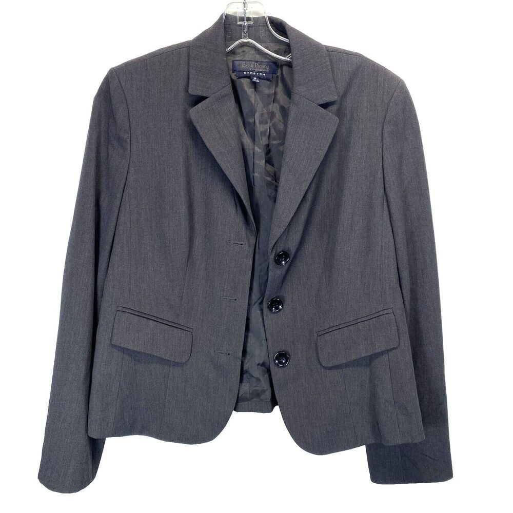 Evan Picone Petite Essentials Stretch Women Blazer Size 6P Jacket Career RN54050